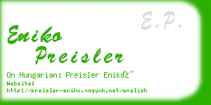 eniko preisler business card